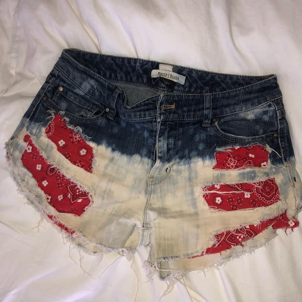 White House Black Market distressed jean shorts